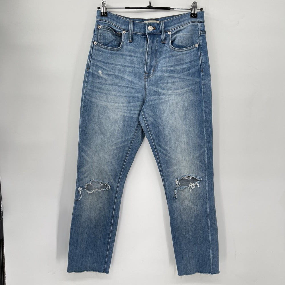 Madewell Jeans Womens 26 Blue The High Rise Slim Crop Boyjean Denim